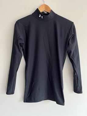 Under Armour Cold Gear Black Mock Neck Compression Top Medium